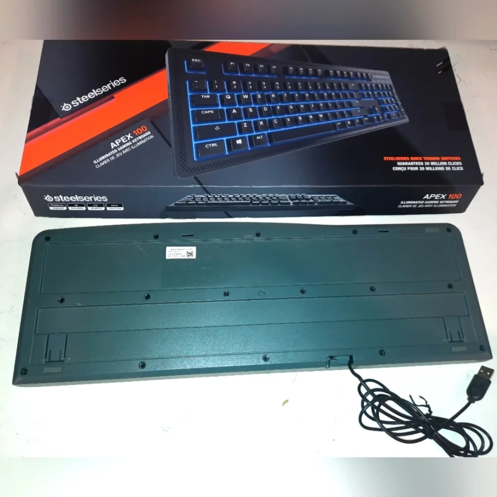 Steelseries apex 100 blue led gaming keyboard